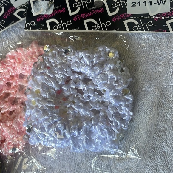 Dasha Designs - 3 pack Rhinestone (Crystal) crocheted bun covers - ballet dancer - Picture 9 of 14